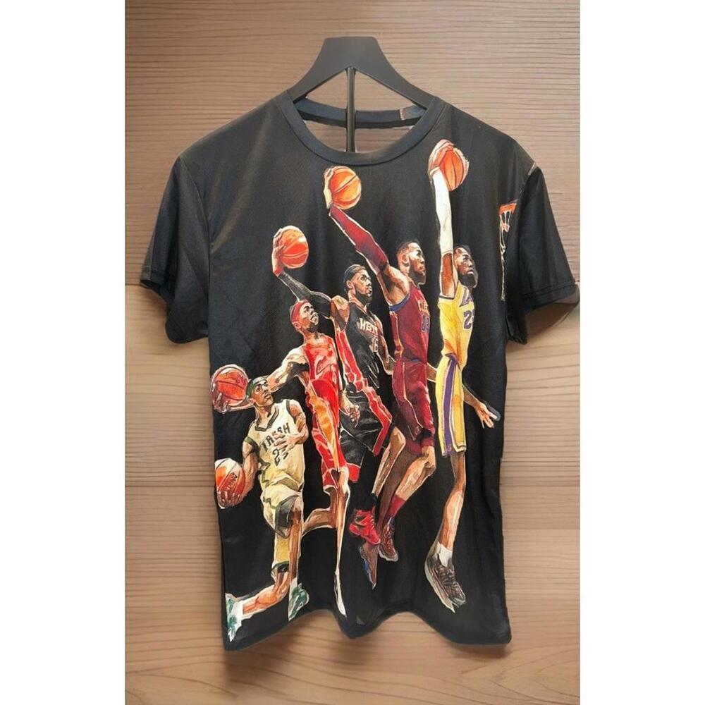 Lebron James Evolution Short Sleeve Jersey Shirt Size L Lakers Cavs Heat